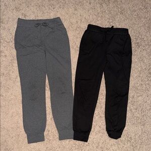Kids Dual Pack Gray and Black Joggers